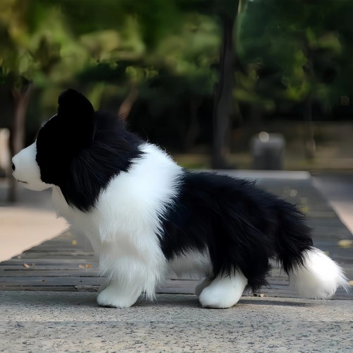 Border collie plush dog - border,