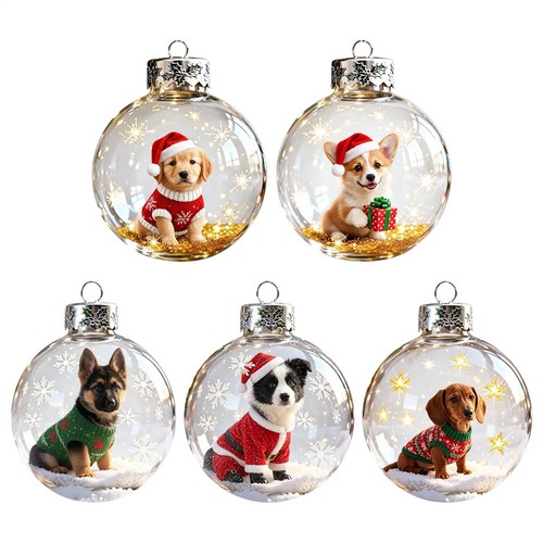 1pc christmas ball with puppy - 1pc,