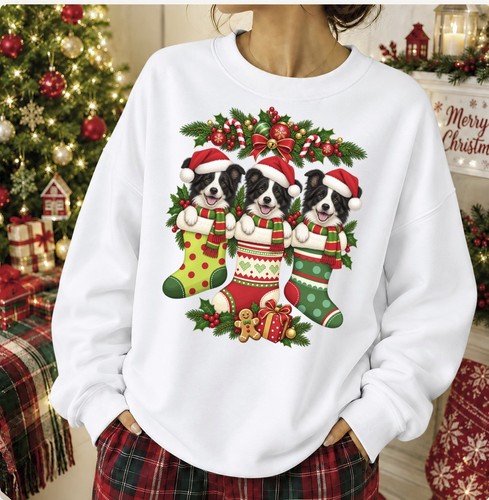 Border collie christmas - border,