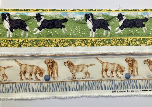 Dog quilting fabric strips - dog,
