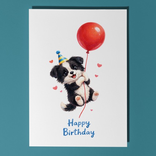 Border collie dog balloon - collie,