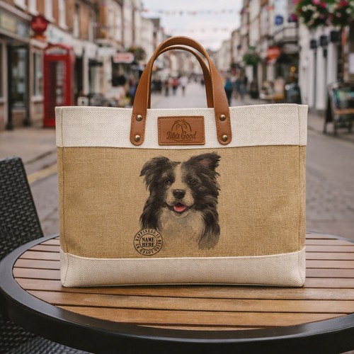 Border collie tote - border, bag