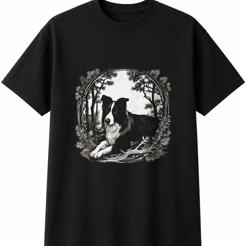 Charcoal border collie mens - border,