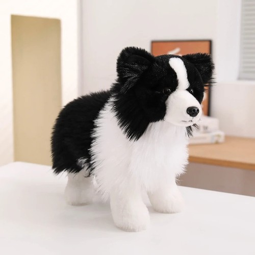 Realistic border collie plush - collie,