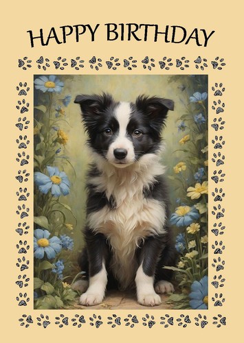 Border collie dog birthday - collie,