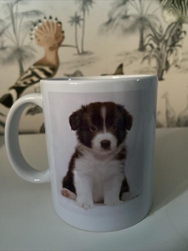 Border collie puppy mug - border,