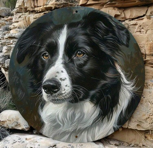 Retro decorative border - retro, collie